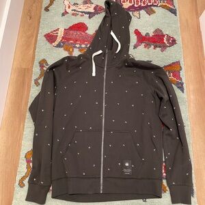 G-Star Raw Jeans Men’s Full Zip Green Hooded Sweatshirt Hoodie